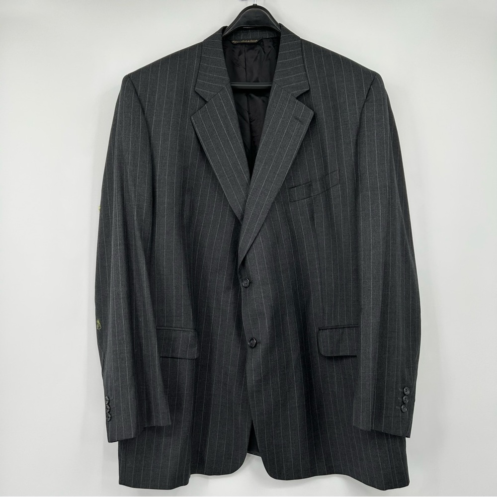 Freed’s Windsor Wool + Cashmere Blazer Dark Gray Striped 54L